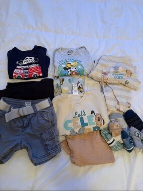 Disney Kids Matching Sets — Navy, Light Blue, Gray, Beige, Cream, Brown